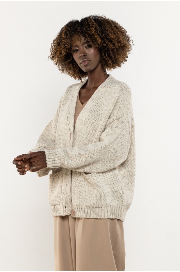 Sweter A756 - Kolor/wzór: Beż