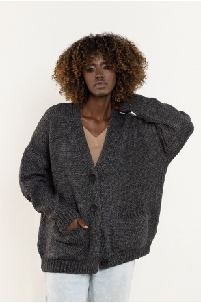 Sweter A756 - Kolor/wzór: Grafit