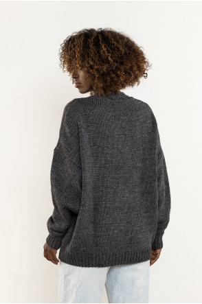 Sweter A756 - Kolor/wzór: Grafit