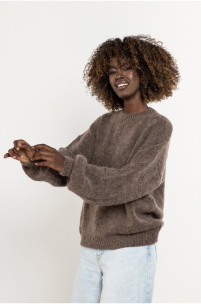 Sweter A757 - Kolor/wzór: Karmel