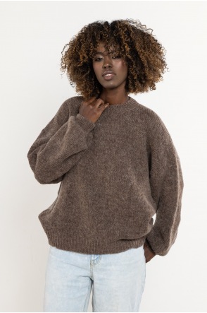 Sweter A757 - Kolor/wzór: Karmel