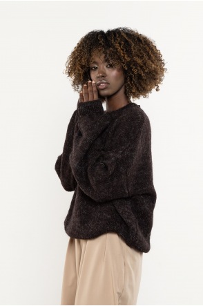 Sweter A757 - Kolor/wzór: Czekoladowy