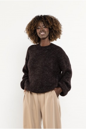 Sweter A757 - Kolor/wzór: Czekoladowy