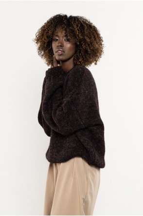 Sweter A757 - Kolor/wzór: Czekoladowy