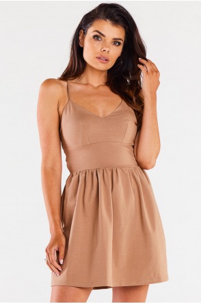 Sukienka M300 - Kolor/wzór: Beż