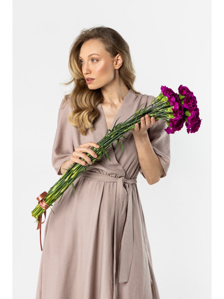 A761 Sukienka - Kolor/wzór: Kaszmirowy - tył