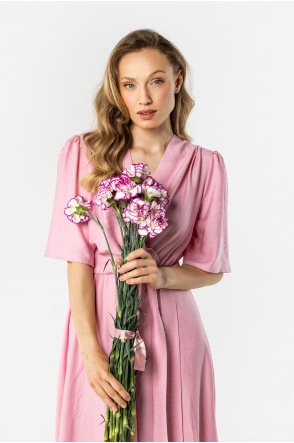 A761 Sukienka - Kolor/wzór: Róż