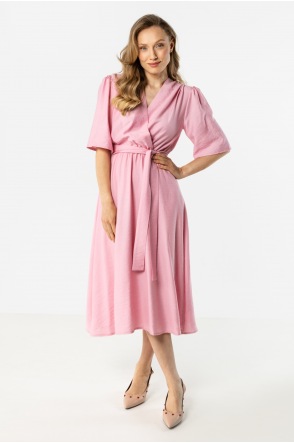 A761 Sukienka - Kolor/wzór: Róż