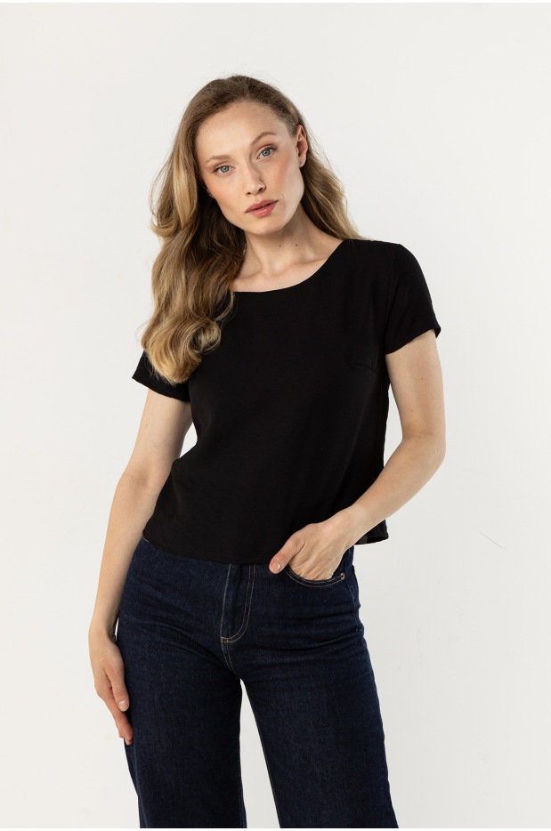 A762 Bluzka - Kolor/wzór: Czarny