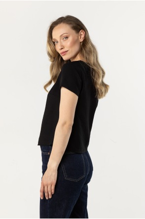 A762 Bluzka - Kolor/wzór: Czarny