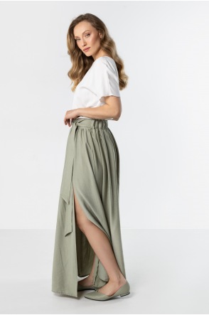 A763 Spódnica - Kolor/wzór: Szałwiowy