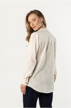 A768 Koszula - Kolor/wzór: Beż