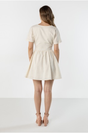 A769 Sukienka - Kolor/wzór: Beż