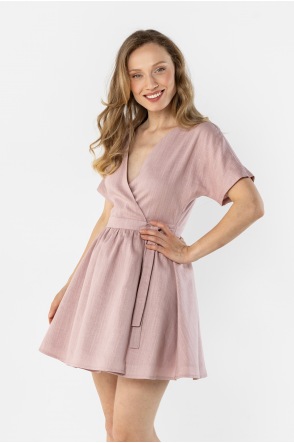 A769 Sukienka - Kolor/wzór: Brudny róż