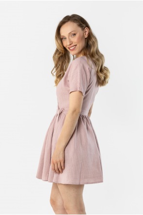 A769 Sukienka - Kolor/wzór: Brudny róż