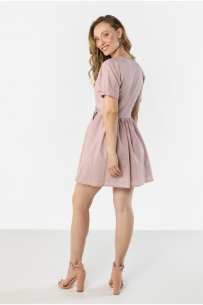 A769 Sukienka - Kolor/wzór: Brudny róż