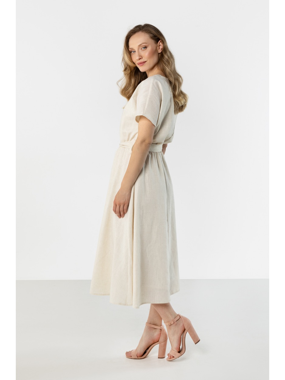 A770 Sukienka - Kolor/wzór: Beż - bok