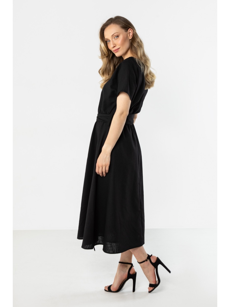 A770 Sukienka - Kolor/wzór: Czarny - bok