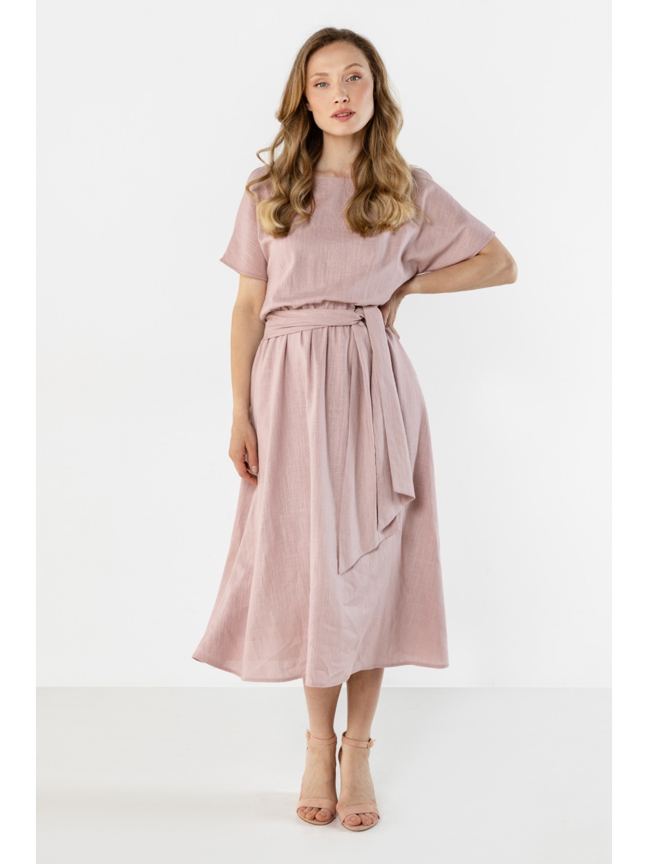 A770 Sukienka - Kolor/wzór: Brudny róż - tył