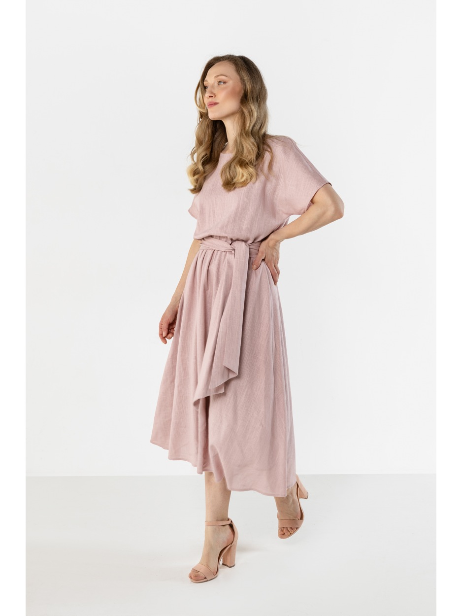 A770 Sukienka - Kolor/wzór: Brudny róż - przód