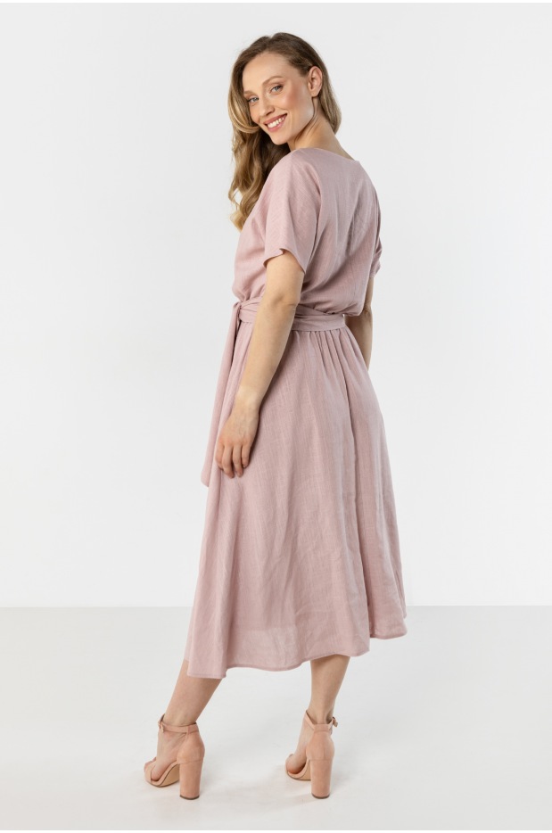A770 Sukienka - Kolor/wzór: Brudny róż - lewo
