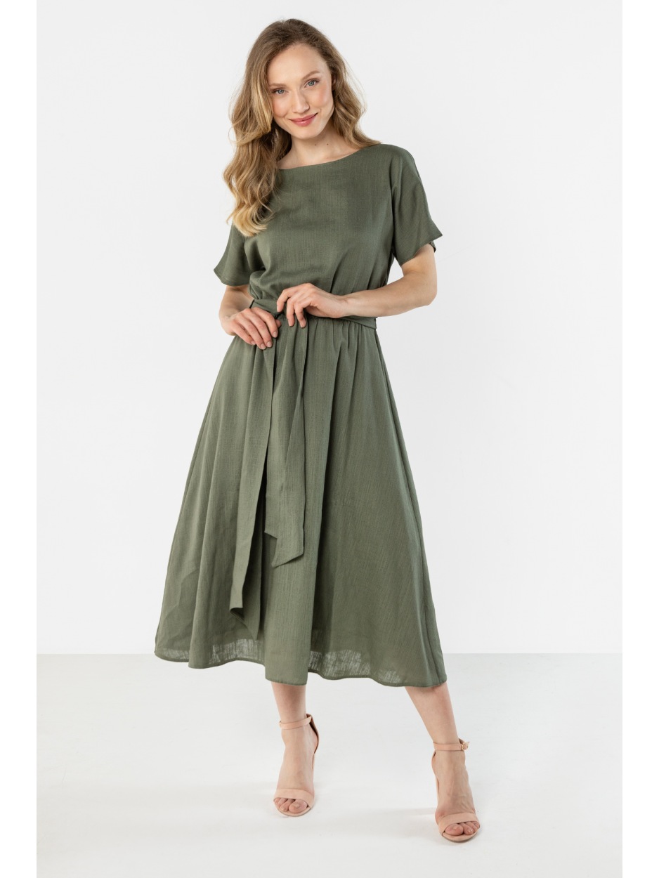 A770 Sukienka - Kolor/wzór: Khaki - tył