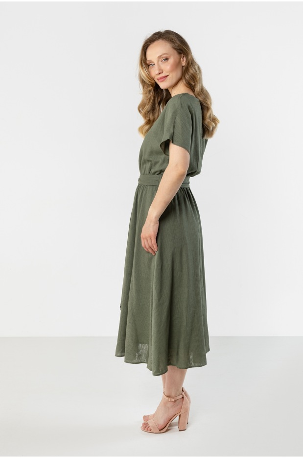 A770 Sukienka - Kolor/wzór: Khaki - przód