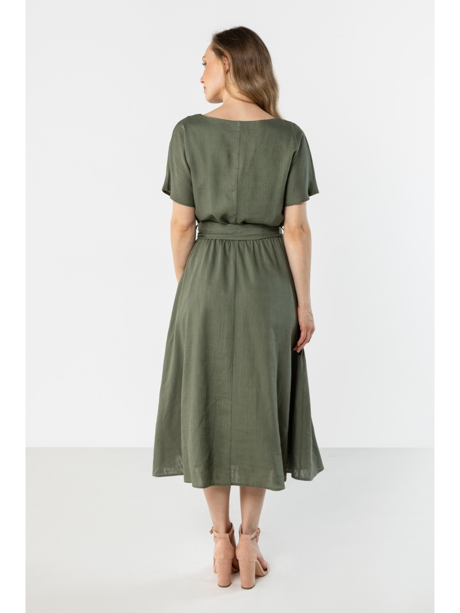 A770 Sukienka - Kolor/wzór: Khaki - bok