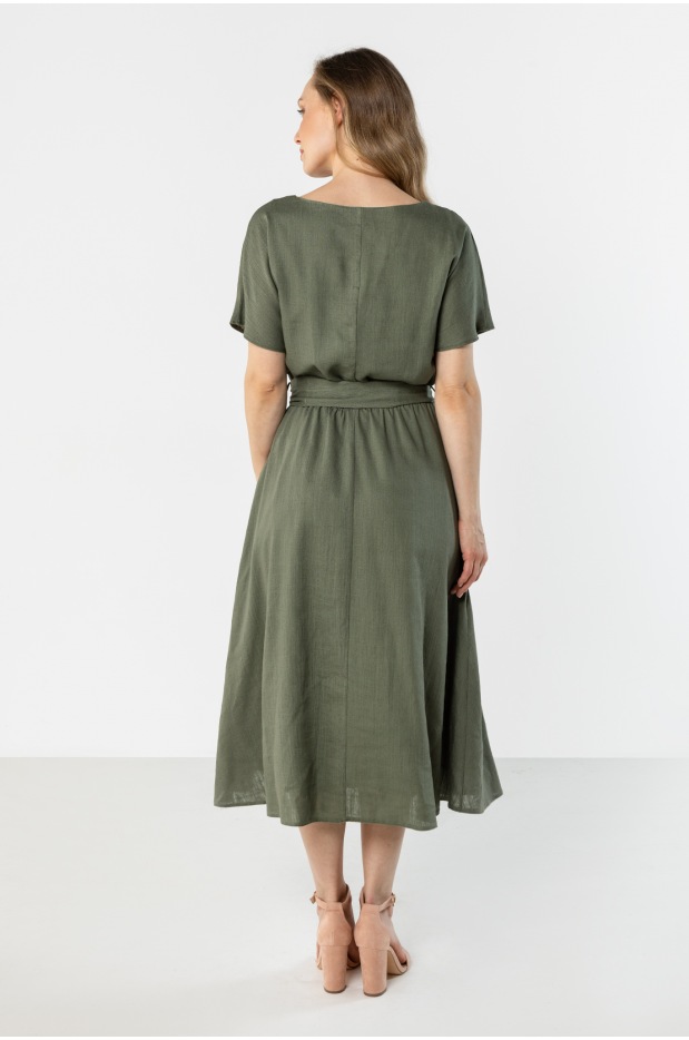 A770 Sukienka - Kolor/wzór: Khaki - bok