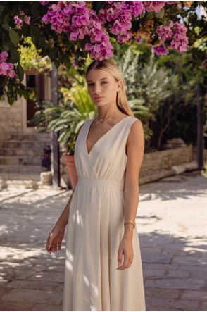 A771 Sukienka - Kolor/wzór: Beż