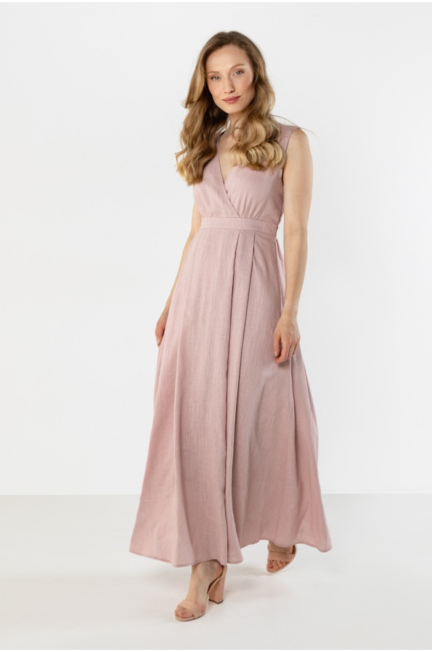 A771 Sukienka - Kolor/wzór: Brudny róż