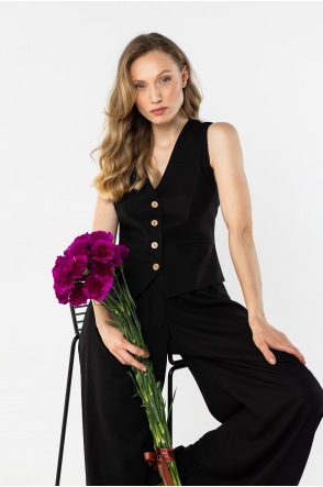 A775 Kamizelka - Kolor/wzór: Czarny