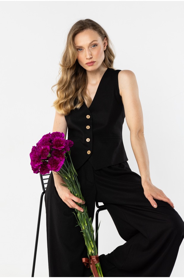 A775 Kamizelka - Kolor/wzór: Czarny